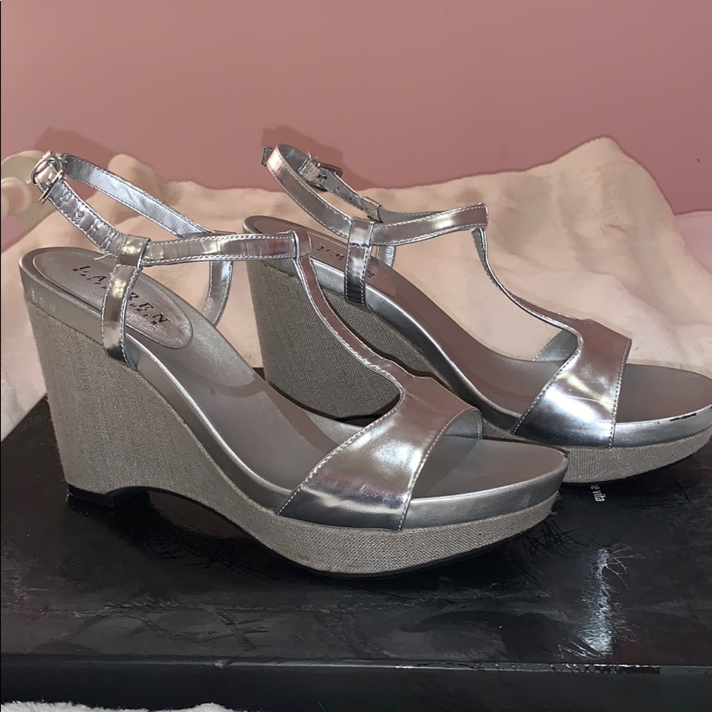 Silver sandal wedges - Picture 4 of 14